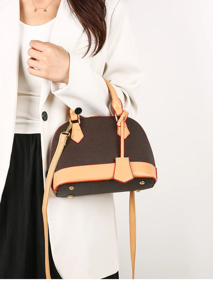 Trend Luxury Designer Ladies Handbag Women's Vintage PU Leather Shell Bag Casual Crossbody Bags for Women Shoulder Bag for Phone