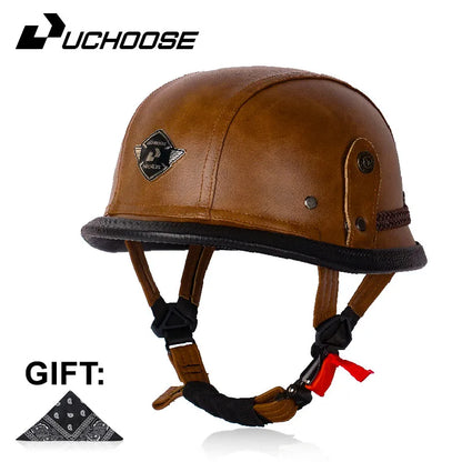 Casco abierto Vintage certificado DOT, Casco de cara abierta para motocicleta, Casco Retro 3/4, Casco de crucero, Casco para Mot