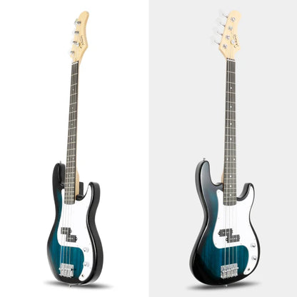 Electric Bass Guitar 4 Strings 20 Frets Electric Bass Set Electric Bass with Belt Cable and Wrench Tool
