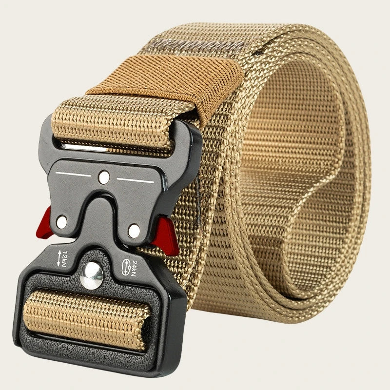 1 piece tactical belt for men; outdoor sports and leisure quick release buckle belt; hot sale