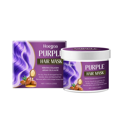 Magical Purple Hair Mask Lock Color Purple Hair Mask Cover Gray Hair Fade Yellow Suitable For Dye Care Products 120g