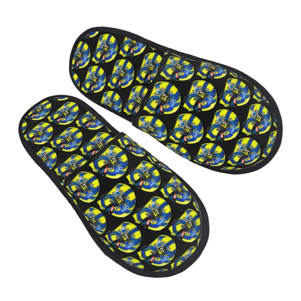 Custom British Lando Norris Racing Driver Guest Slippers for Spa Women House Slipper