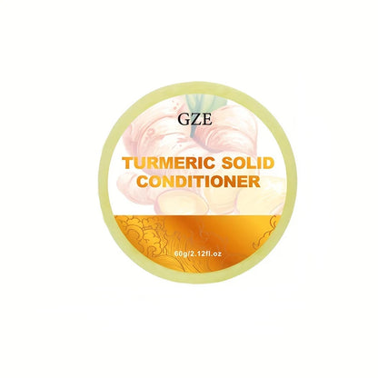 GZE Ginger Shampoo Bar Soap and Turmeric Solid Conditioner Hair Set for Thinning, Lock in Moisture & Shine and Control Frizz.