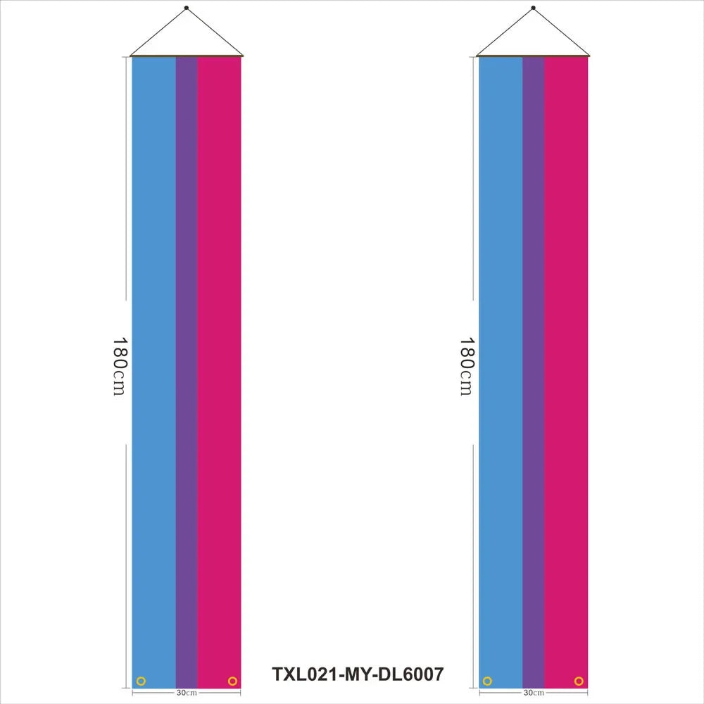 180cm Rainbow Flag Couplets LGBTQ Gay Pride Porch Hangings Outdoor Decorations Flags Lesbian Wedding Decor Banner