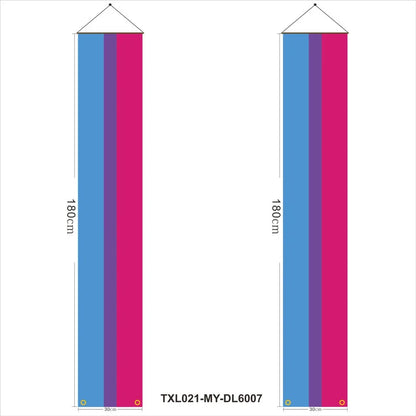 180cm Rainbow Flag Couplets LGBTQ Gay Pride Porch Hangings Outdoor Decorations Flags Lesbian Wedding Decor Banner