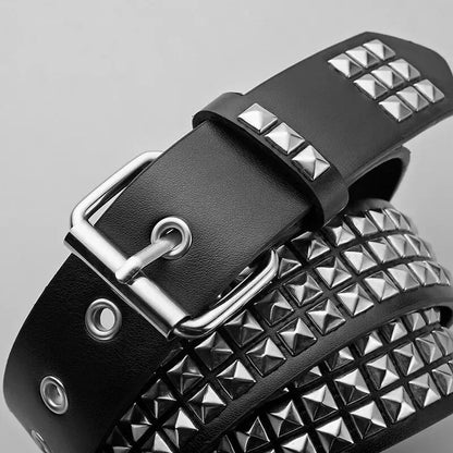 Trend Rivet Belt Heavy Metal Belt Men Women Punk Nightclub Rock Style Belt Jeans Belt Y2K Belt Fashion Decoration Women' Belt