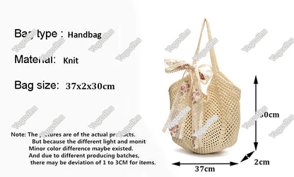 Chic Simple Lady Large Capacity Shoulder Bags Shopping Beach Bag for Women Casual Straw Woven Tote Bag Female Handbag Purses