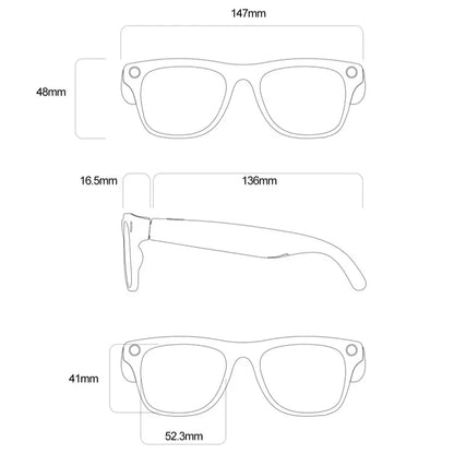 Lenovo 4k Hd Ai Smart Glasses Camera Wearable Mini Camera Bluetooth Call Voice Assistant Control Smart Sports Camera Glasses