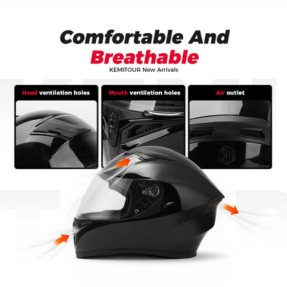 KEMITOUR ECE Racing Moto Helmets For BMW R1200 R1250 GS Motorcycle Helmet Full Face Motocross Adult Motorbike Street Touring