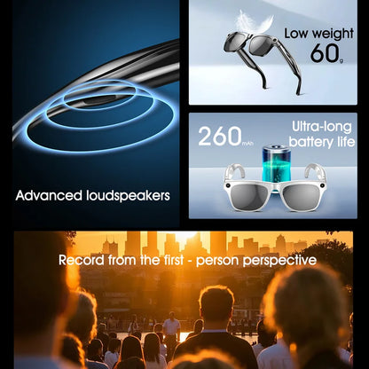 Xiaomi 6K HD AI Smart Glasses Photochromic Multifunction Camera Bluetooth Call Music Player Voice Assistant Translate Glasses