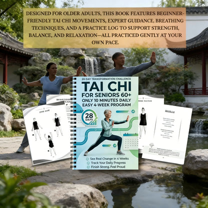 Gentle Tai Chi for Seniors – Spiral Bound Step-by-Step Book with Daily Routines to Improve Balance, Mobility & Independence, Ill