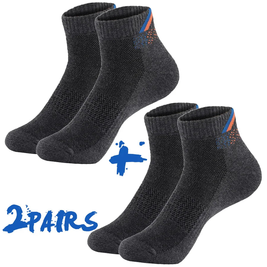 2 Pairs/Lot Running Socks Men Sport Outdoor Casual Cotton Red Stripes Compression Black Colorful Sock Male Gifts 21 Colors
