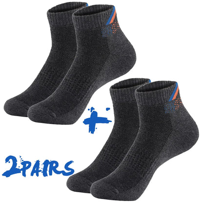 2 Pairs/Lot Running Socks Men Sport Outdoor Casual Cotton Red Stripes Compression Black Colorful Sock Male Gifts 21 Colors