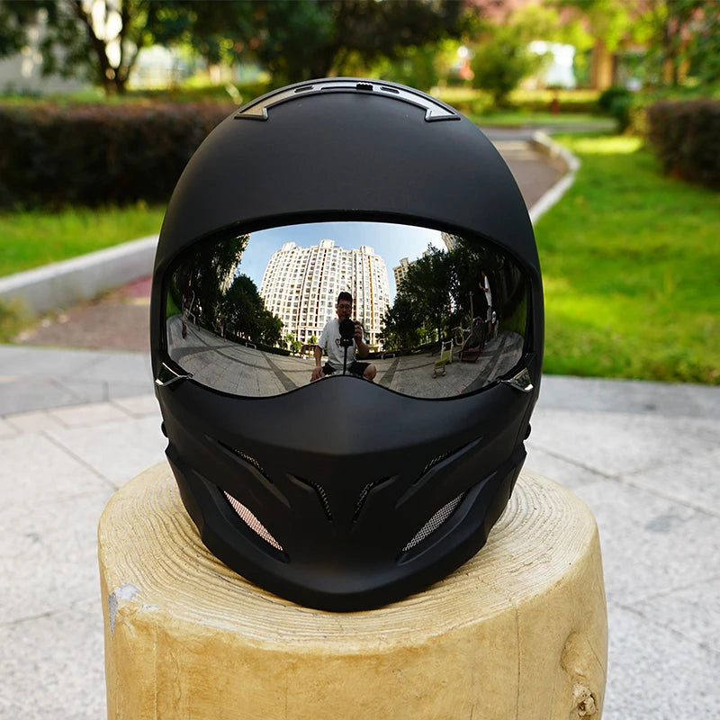 Scorpion Retro Motorcycle Helmet Removable Front Module Transparent Lens M L XL XXL Sizes Available for Motorbike Safety Gear