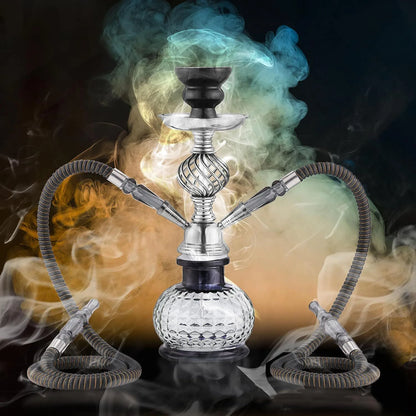 Glass Complete Shisha Hookah Set with Ceramic Bowl Tongs Hookah Hose Shisha Nargile Sheesha Narguile Chicha Water Pipe Hookah