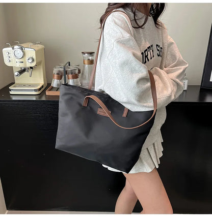 Casual Women's Oxford Cloth Shoulder Bags College Commuter Ladies Waterproof Tote Shopping Bag Large Capacity Female Handbags