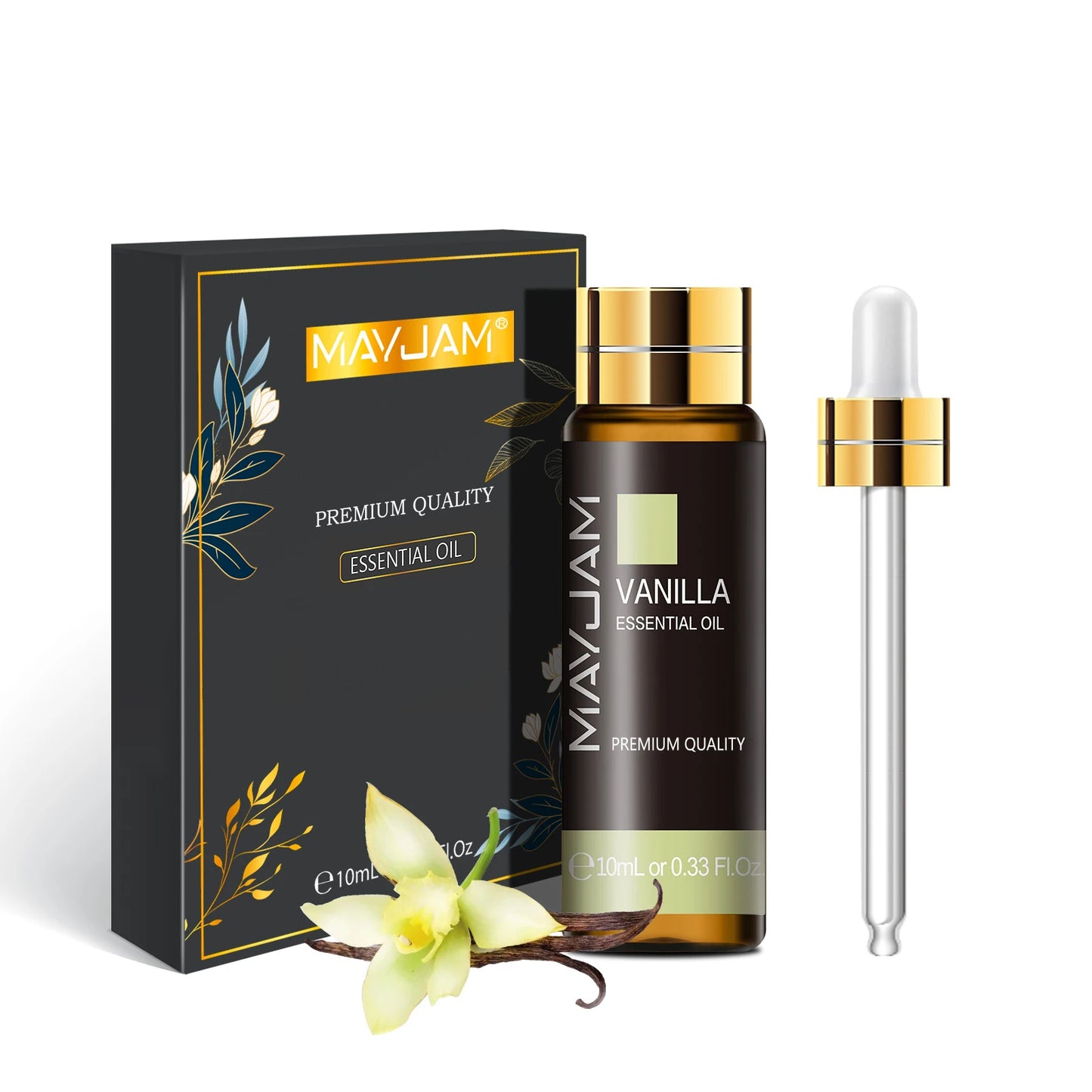 MAYJAM 10ml Pure Essential Oil Lavender Eucalyptus Vanilla Sandalwood Jasmine Bergamot Lemongrass Cinnamon Grapefruit 1pc
