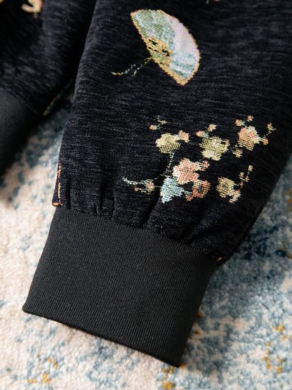 Luxury Beaded Black Jacquard Bomber Jacket Women Vintage Stand Collar Baseball Coat Elegant Embroidered Rhinestone Outerwear