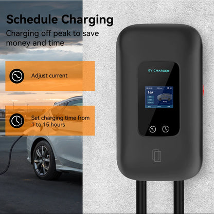 IPENGEN Type2 EV Charger Station 32A 7KW Charging Station 11KW 22KW 3Phase IEC 62196-2 EVSE Wallbox Smart Wireless APP Control