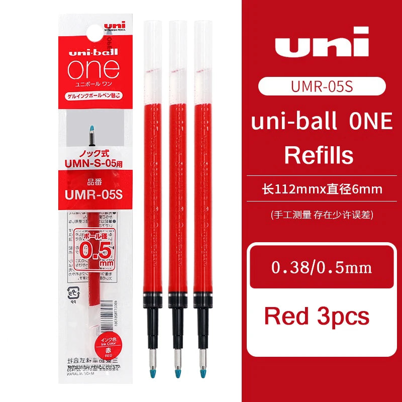 uni-ball one Mitsubishi Limted Gel Pen,Black/Red/Blue/Navy Blue Core Black Technology Signing Canetas for homework,test,meeting
