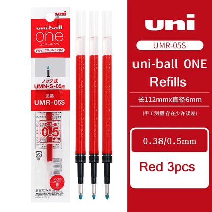 uni-ball one Mitsubishi Limted Gel Pen,Black/Red/Blue/Navy Blue Core Black Technology Signing Canetas for homework,test,meeting