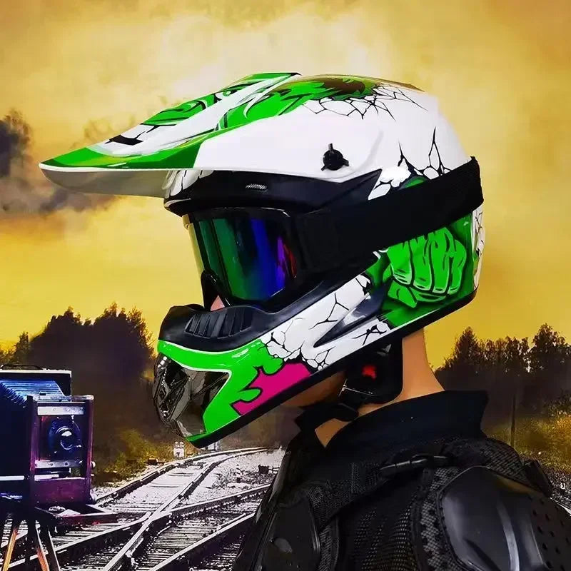 Motorcycle Helmet Youth Kids Child Full Helmet Children Helmets Motocross Casco Moto children Off-road Safety Protection DOT