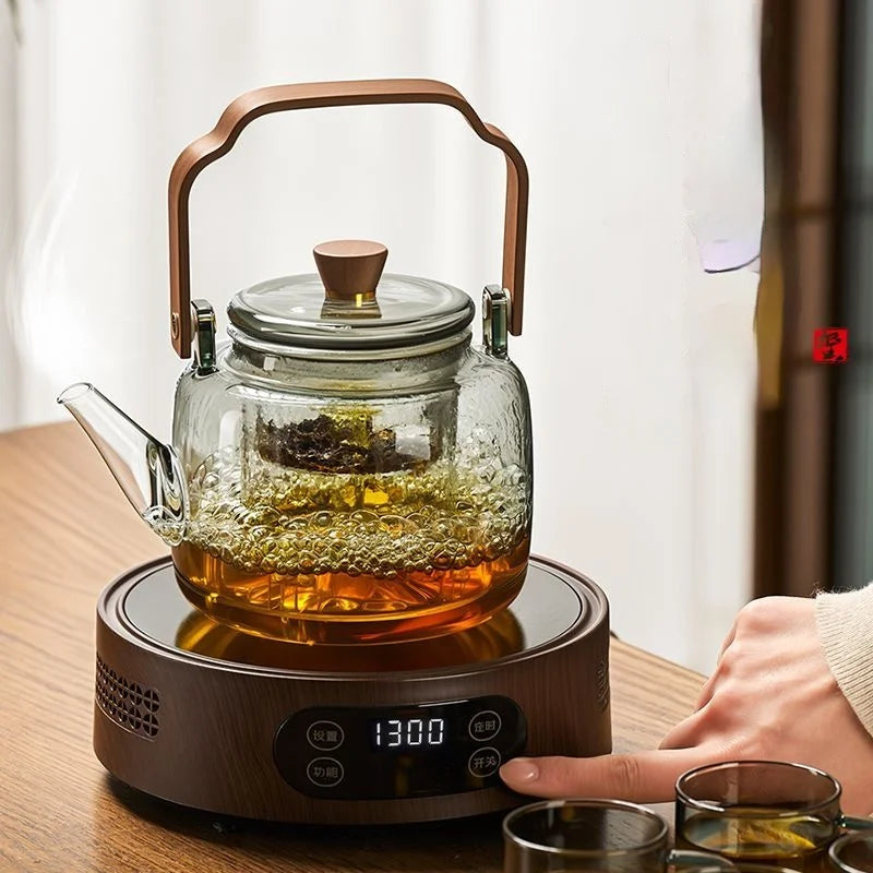 GIANXI Glass Boiling Teapot Chinese Kung Fu Tea Set High Temperature Tea Brewing Special Samovar Teapot Health Pot