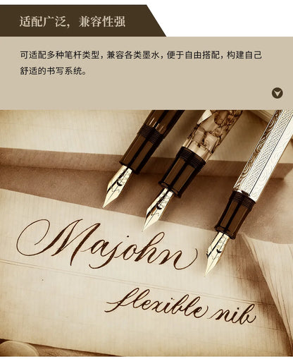 New MAJOHN P139 P138 P136 Classic Flex Nib Fountain Pen  Flexes Nib Pen Softness Flexare Business Modification Writing Pen ES ER