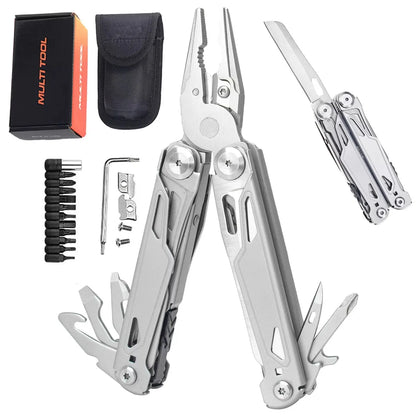 Outdoor Camping Multi Tools Folding Survival Gear Plier Knife Wire Stripper Outdoor Mini Portable Hand Tools Knife, Scissors