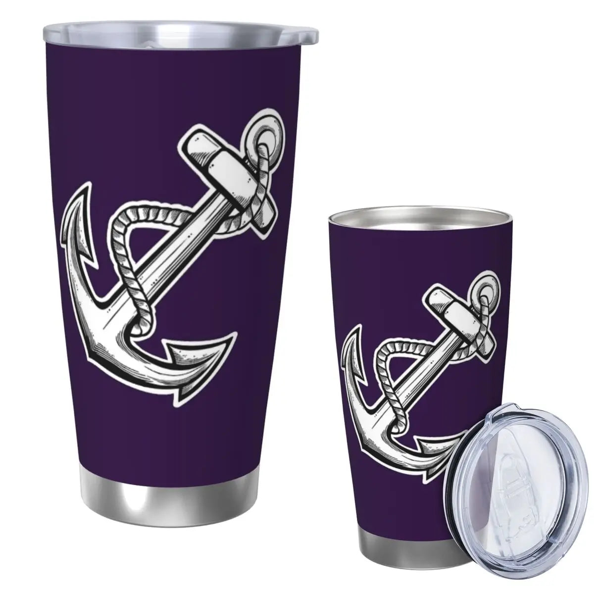 Fremantle Dockers Anchor Stainless Steel Tumbler Vacuum Insulated Mugs Thermal Cold Cup Straw With Lid 20oz