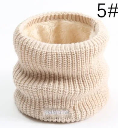 Winter Scarf for Men Fleece Ring Bandana Knitted Warm Solid Scarf Women Neck Warmer Thick Cashmere Hot Handkerchief Ski Mask