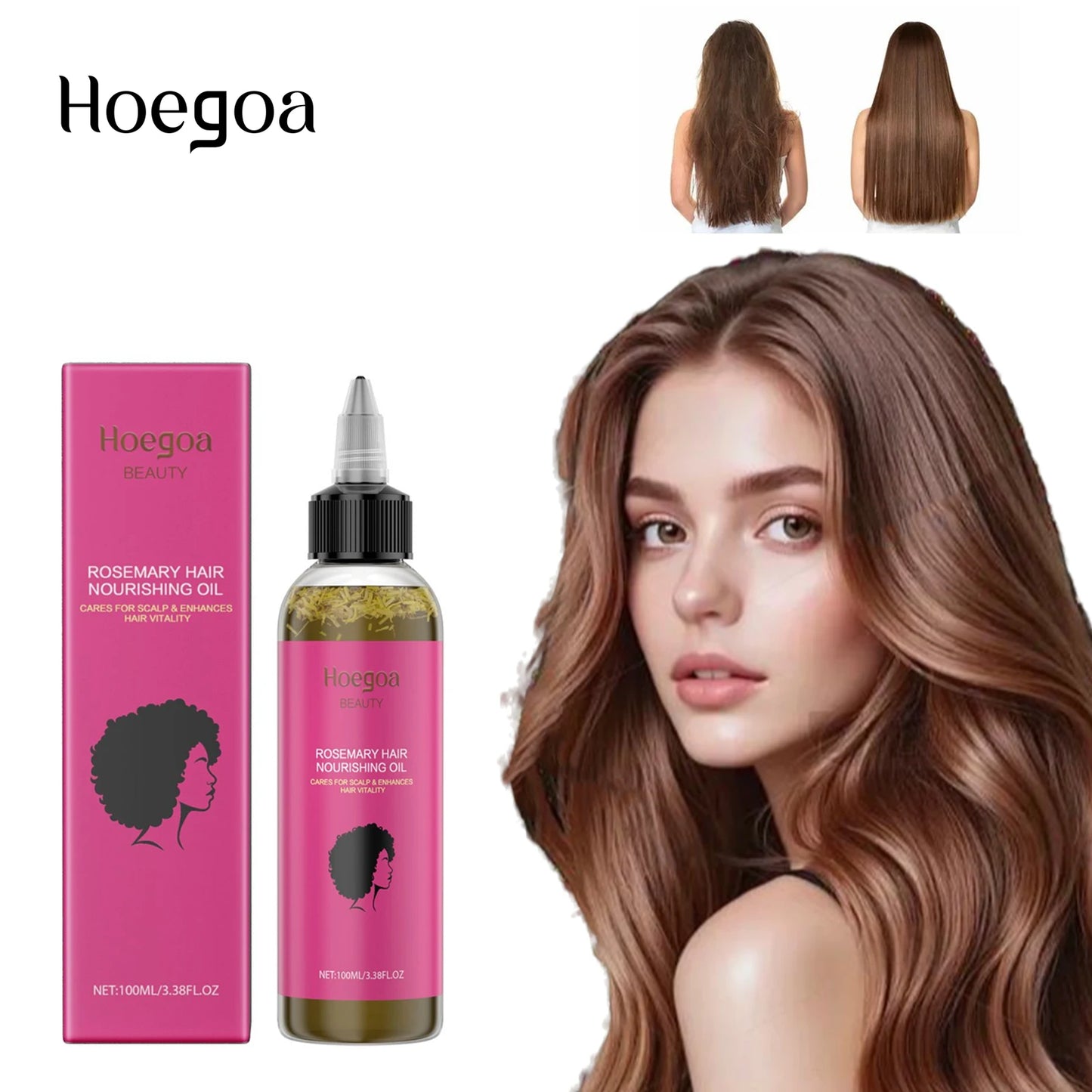 Rosemary Hair Essential Oil Reduce Hair Loss Repair Damaged Hair Prevent Hair Dryness Split Nourishing Soft Hair Care Products