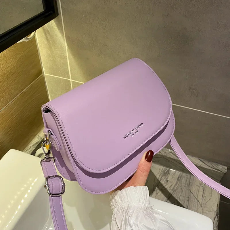 Saddle bag women's crossbody bag bag girl, summer simple fashion trend, foreign shoulder bag women