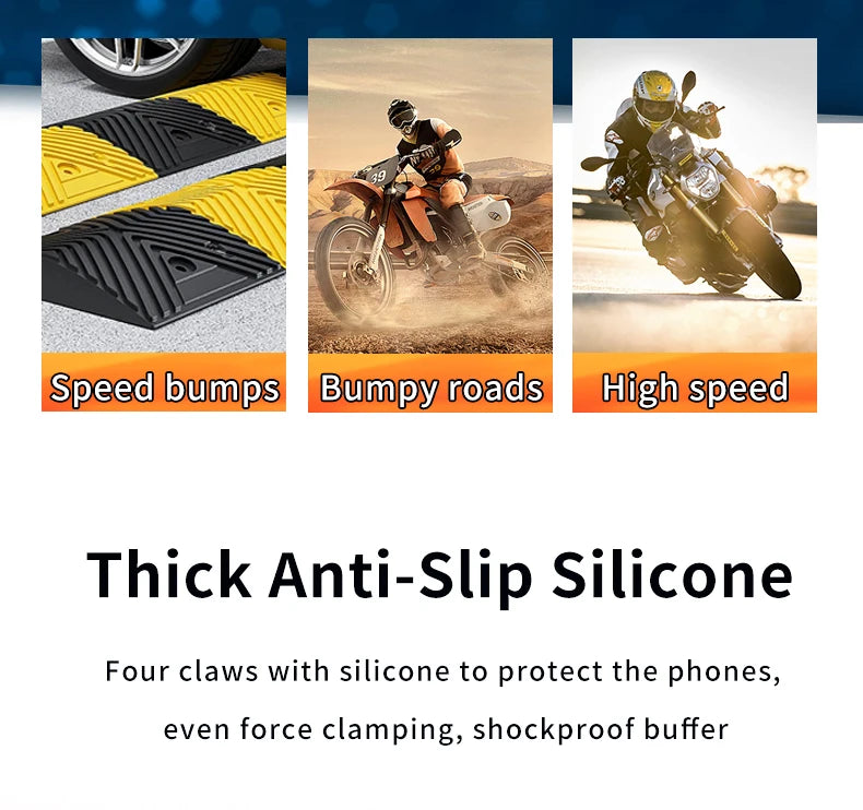 New Universal Motorcycle Phone Holder High-Quality Alloy Shock Absorption Motos Navigation Mount Motorcycle Accessories