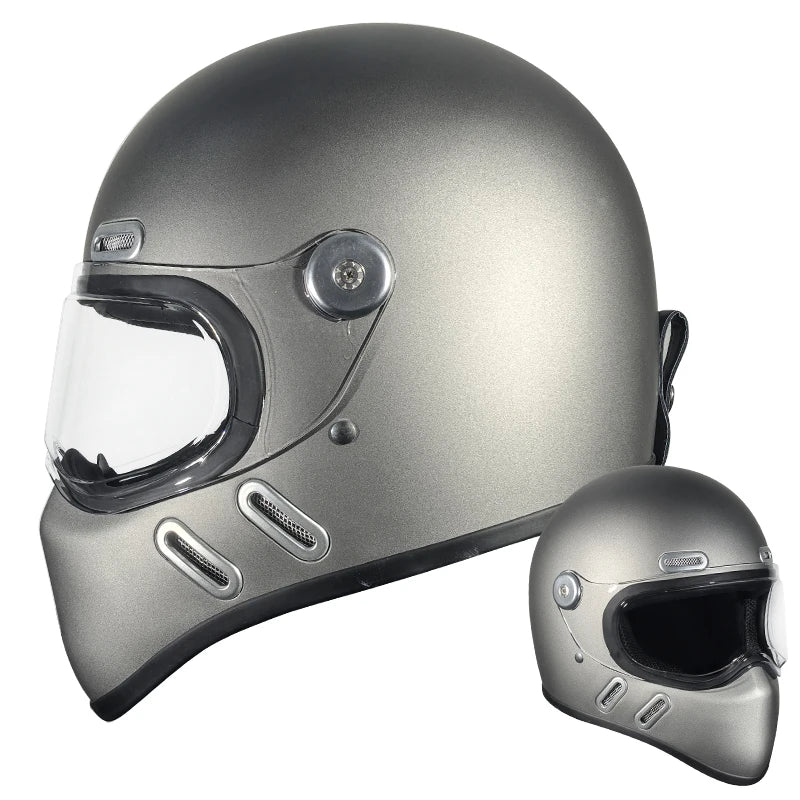Carbon Fibre Motorcycle Helmet Full Face Retro Motorbike Helmet Men Women Cascos Para Moto Capacete Casco Moto For Harley DOT
