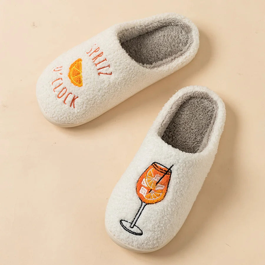 Women's Slippers Aperol Spritz Spritz O'Clock Cozy Comfy Fluffy Slippers Party Bridal Shower Mom Daughter Gift For Girl