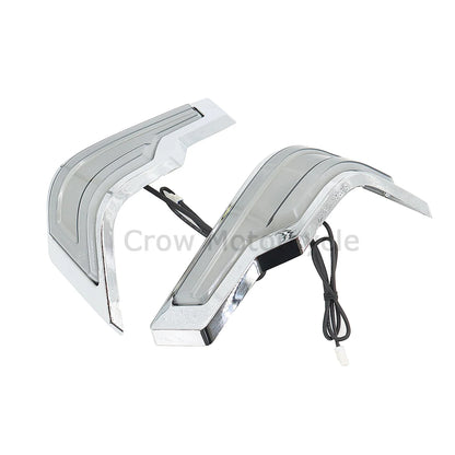 For Harley Touring Road Electra Glide Ultra Classic FLHTCU 2014+UP 2022 Motorcycle LED Tracer Tour-Pak Lights Chrome Rear Lights