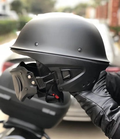 Malakas na lokomotiko buong helmet retro motorsiklo helmet rogue kumbinasyon kalahating helmet