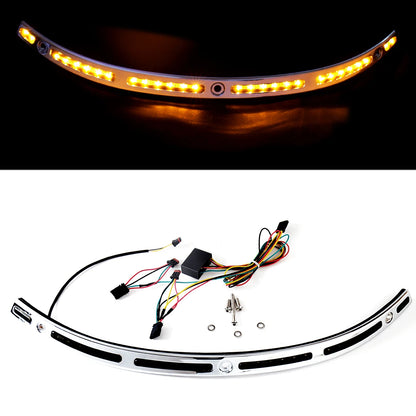 1X LED Windshield Trim For Harley Touring Electra Tri Glide Street Glide CVO 2014-2016 2017 2018 2019 2020 2021 2022 Models
