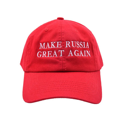Make Russia Great Again Letter Embroidery Baseball Cap Adjustable Unisex Summer Flat Top Fisherman'S Hat Dad Hat