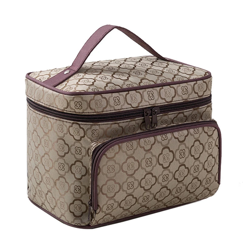 New Large Capacity Flower Cosmetic Bag Zipper Cosmetic Box Storage Organizers Travel Toiletry Makeup Bag SZL8061