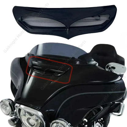 Motorcycle LED Light Batwing Fairing Vent Trim Accent Parts For Harley Touring Electra Street Glide Tri Glide Ultra 2014–2022