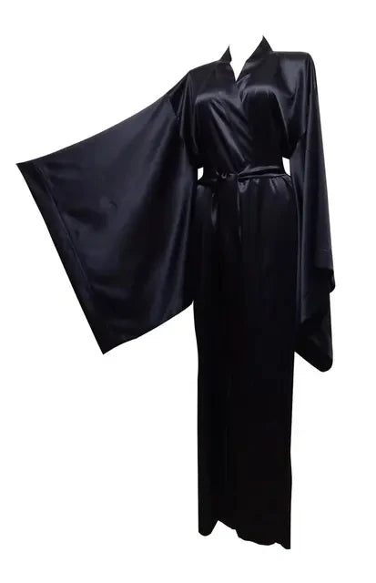 Modern Silk Nightdress Women Bridal Belt Night Dresses Sexy Gloss Wide Sleeve Sleepwear Nightwear Sand Boudoir Dress Plus Size