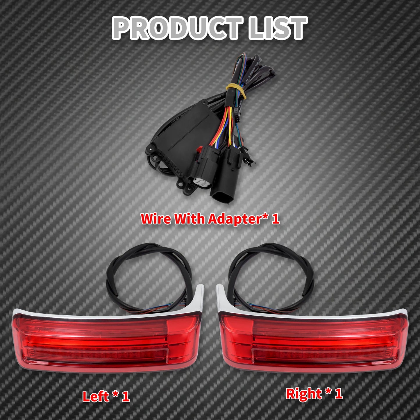 2xMotorcycle LED SaddleBag Turn Lamp Light Run Brake Light For Harley Touring Street Glide Road King FLHR Limited CVO 2014-2022