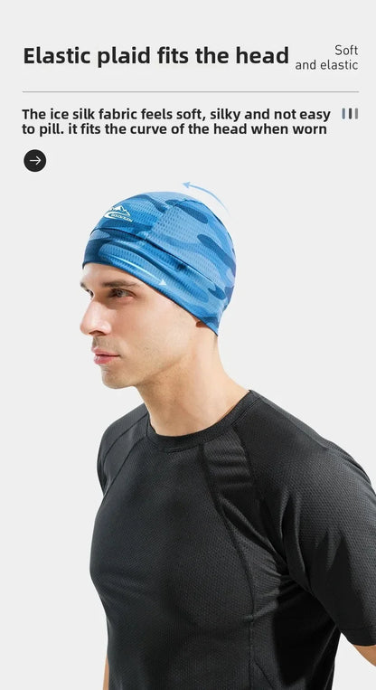 Motorcycle Cap Quick Dry Anti-UV Sports Hat Cooling Skull Cap Helmet Liner Sweat Cap Outdoor Bike MTB Running Hat For Men Women
