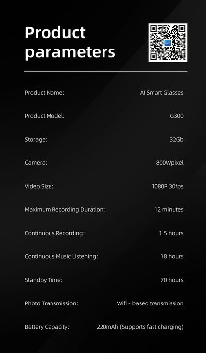 Xiaomi AI Smart Camera Glasses 6K HD With Long-lasting Battery Voice Assistant Control Calling Music Outdoor Photo-grey Glasses