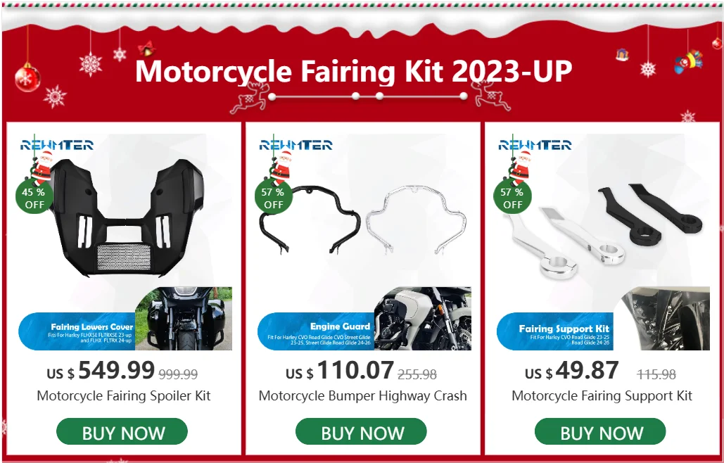 Motorcycle Lower Leg Fairing Cover Extended Chin Spoiler Kit For Harley Touring Street Road Glide 2023-Up FLHX FLTRX 2024-Up