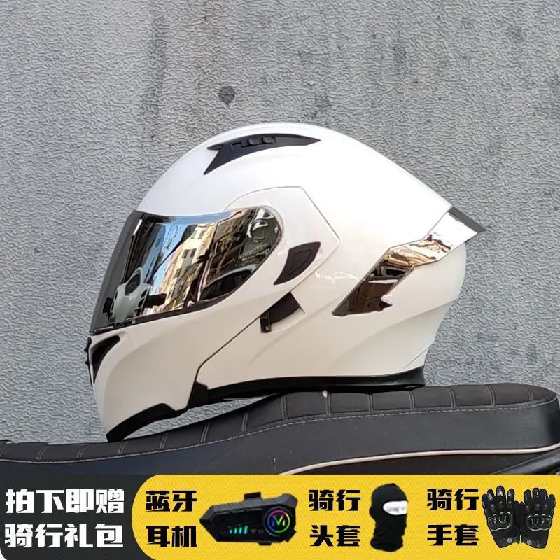 Motorcycle Helmet Full Face Racing Motorbike Helmet with Double Sun Visor Women Man Flip Up Moto Helmets Capacete De Moto