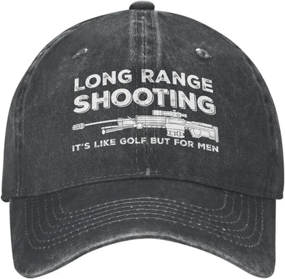 Funny Hat Long Ranges Shooting It's Like Golf But for Men Hat Men Dad Hats Cool Caps