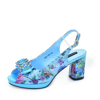New Arrival Italian Shoes with Matching Bags for Nigeria Women Luxury Shoe and Bag Set for Party in Women Rhinestone Party Pumps